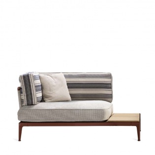 RIBES Chaiselongue mit Teakablage