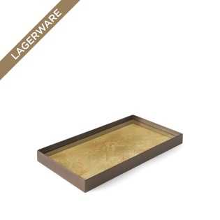 Ethnicraft Valet-Tablett rechteckig  31 x 17 cm, Gold Leaf Glas