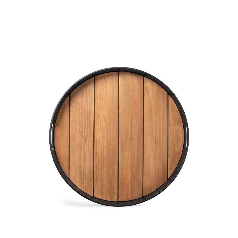 Ethnicraft Outdoor-Tablett S rund