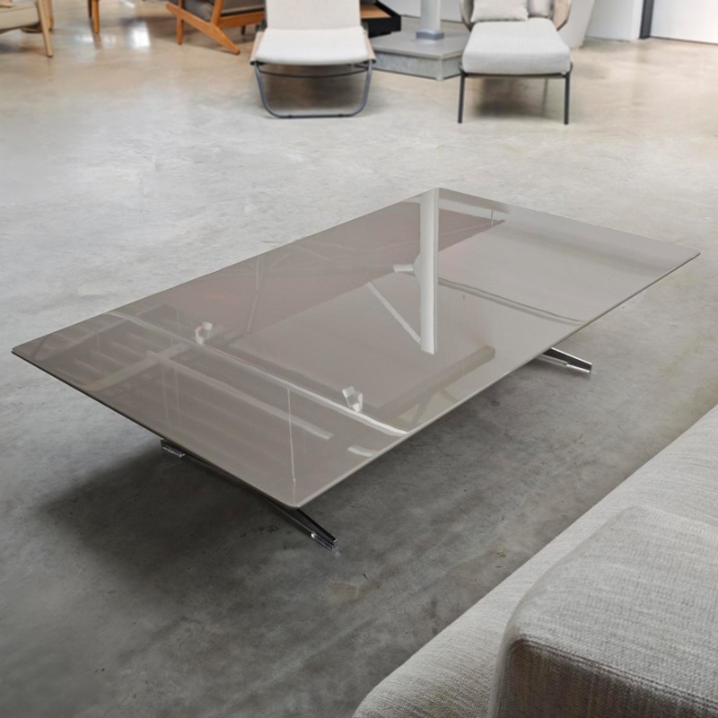 Flexform FLY rechteckiger Couchtisch mit Doppelfuß 170x100 cm