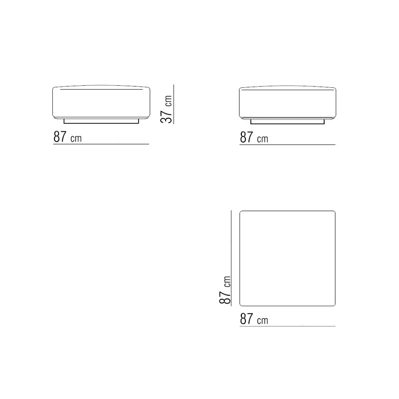 Hocker Tiefe 87 cm