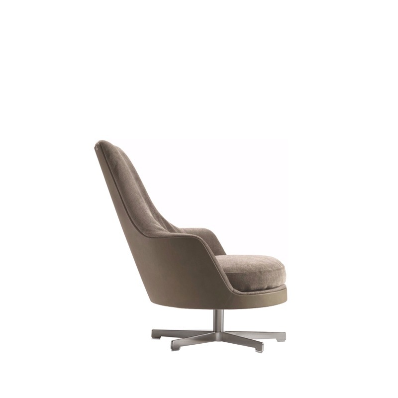 Flexform GUSCIOALTO Soft Drehsessel Mittelfuß Metallgestell