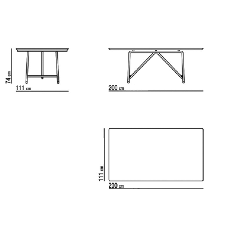 Flexform ANY DAY Tisch - 200 x 111 cm