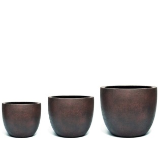 Jardinico CUMINO FIORE SET2 Pflanztopf, ruggine